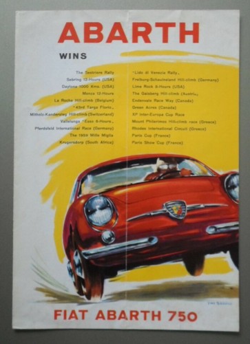 Fiat abarth range orig c1960 - abarth,