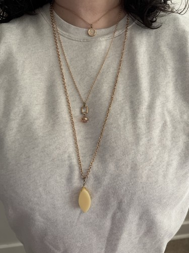 Collana tre fili tono oro - tre,