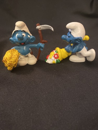 Puffo contadino figura - e, puffi