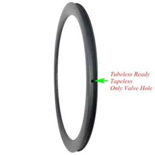 Cerchio carbonio bici da strada asimmetrico 700c tubeless freno a disco ruota opaco lucido 24H