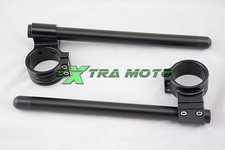 Kit semimanubri racing 48mm RIALZATI ergal CNC ALLUMINIO colore nero