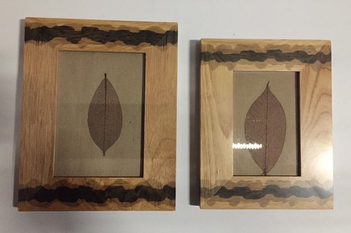 Cornice legno naturale - , foglia