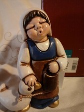 Thun -Contadina con oca - del Presepe del Giubileo- blu- fuori produzione