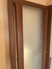 Porta Da Interno In Legno E Vetro 2mt X 84cm Ottime Condizioni