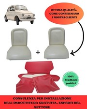 RICAMBIO IMBOTTITURE SEDILI E KIT FODERE TAPPEZZERIA PER FIAT 500 EPOCA