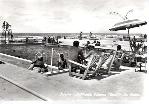 Cartolina fregene stabilimento - cartolina,