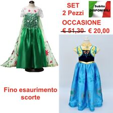 Frozen Fever Vestito Carnevale Anna Elsa SET 2 Pezzi Occasione 789040 - 21S