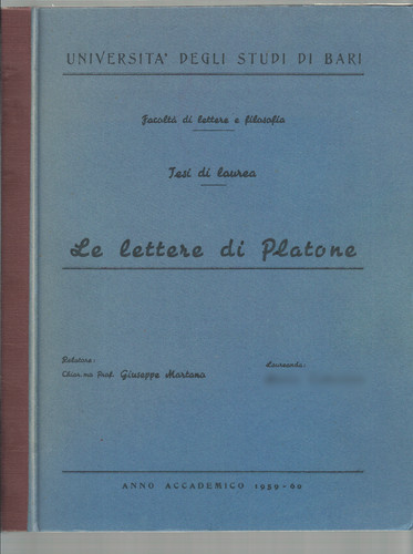 Lettere filosofia tesi di - tesi,