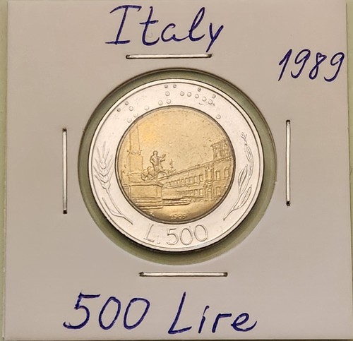 Moneta italia 500 lire - 500, 1989