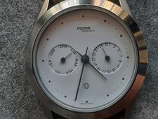 OROLOGIO CALENDAR MOMO DESIGN ANNI 80. CASSA RUTHENIUM . Mov. Aut. ETA 2892A2 