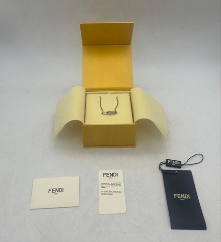 Collana fendi logo - ff, strass