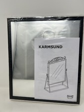 Specchio Tavolo Ikea Karmsund Altalena Regolabile Libera Installazione Nero Metallo Vanità