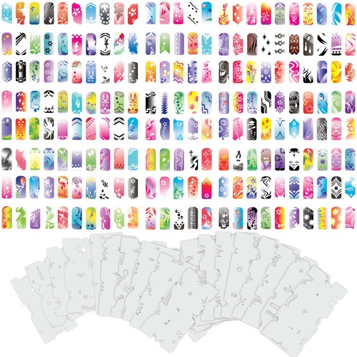 280 aerografi nail art stencil - art,