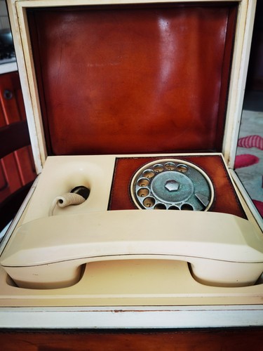 Telefono vintage disco - a,