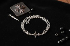 Bracciale Croce Doppia Catena