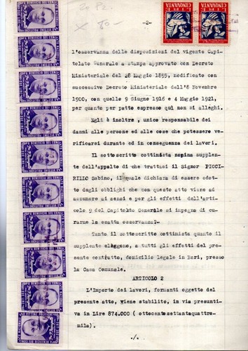 Carta bollo lire - da,