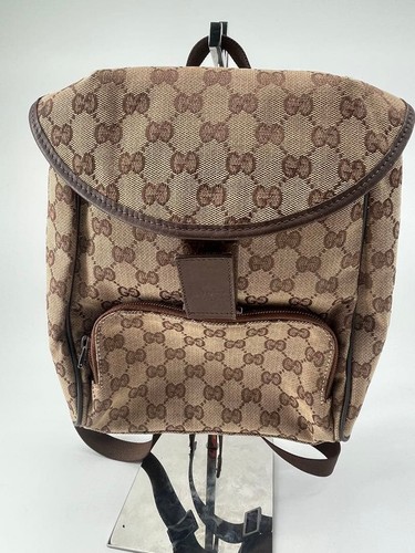 Gucci zaino tela pelle - gg, in