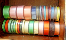 ELIMINAZIONE * LOTTO 31 BOBINE integre NASTRO DOPPIO RASO SATIN ALTA QUALITA'