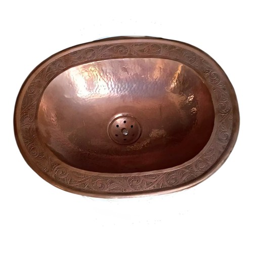 Lavandino rame decorato - in,