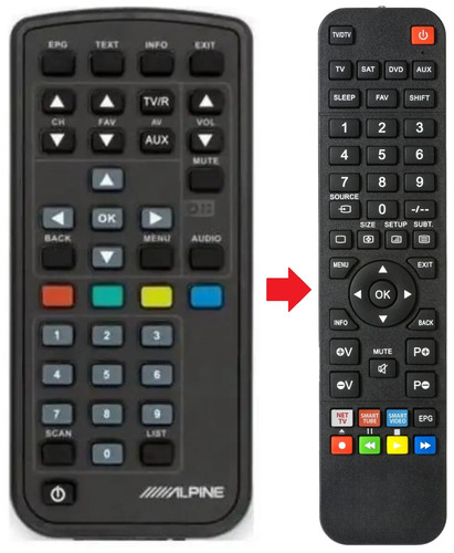 Telecomando adatto per alpine - telecomando,