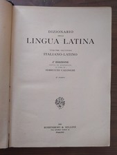 Ferruccio Calonghi DIZIONARIO DELLA LINGUA LATINA Italiano-Latino 1961