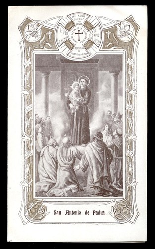 Santino holy card antonio - card"s.antonio, da