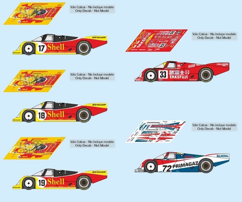 Decals porsche 962c mans - decals, le