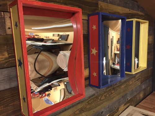 Handmade circus style wall - circus,