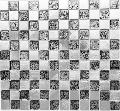 Mosaico tegola alluminio - , vetro