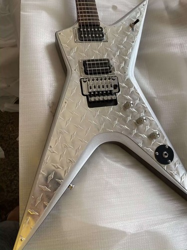 Silver diamond plate chitarra - silver,