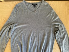 Banana Republic Luxury Blend V Neck Jumper Grey Sweater Size X Large