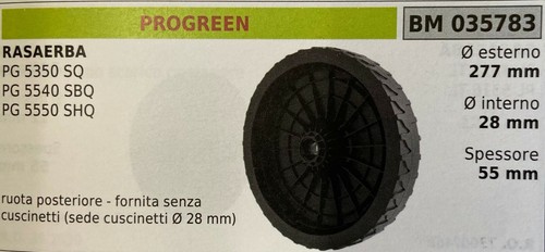 Ruota rasaerba brumar progreen - rasaerba,