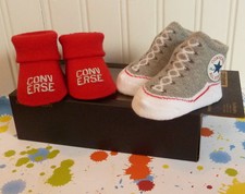 2 PAIRS RED & GREY CONVERSE