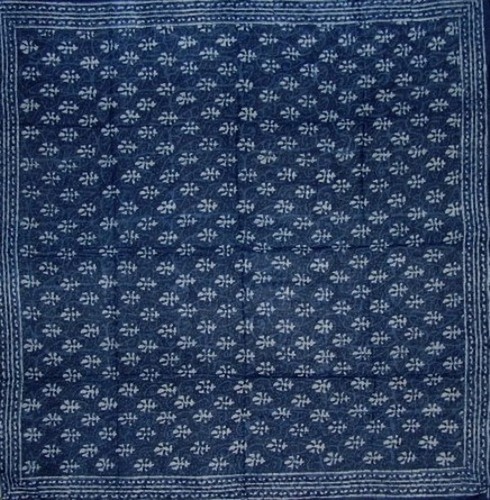 Sciarpa batik cera - dabu, blu
