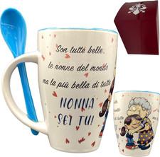 - Tazza in Ceramica Da Colazione Con Scatola Regalo E Cucchiaino, Idea Regalo pe
