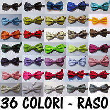 PAPILLON FARFALLA SETA RASO CRAVATTINO Uomo Donna Papion Rosso Blu Nero rosa