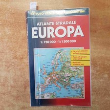 ATLANTE STRADALE EUROPA DE AGOSTINI 1995 con piante capitali e città principali