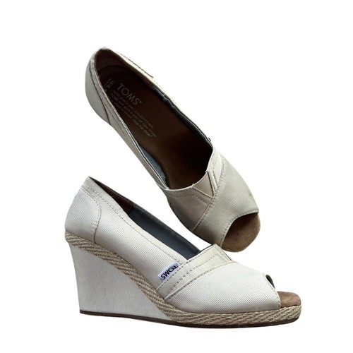 Toms zeppa espadrillas peep - espadrillas,