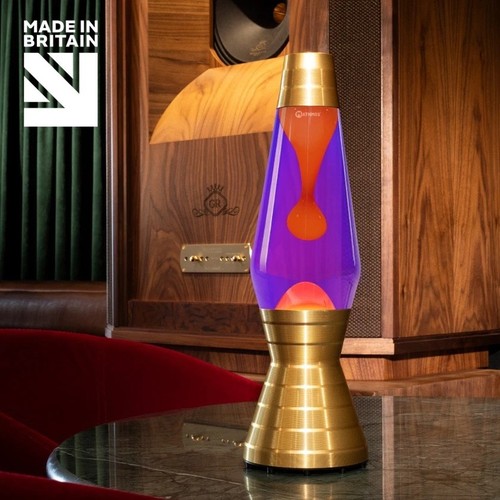 Lampada lava vinile oro