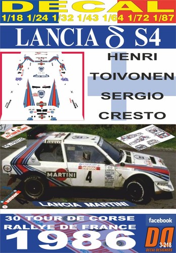 Decal lancia delta henri - delta, s4