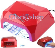 LAMPADA UV 36W PROFESSIONALE RICOSTRUZIONE UNGHIE GEL 24 LED CCFL TIMER DIGITALE