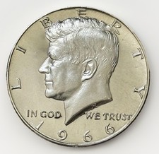 Mezzo dollaro kennedy 1966 - dollaro, •