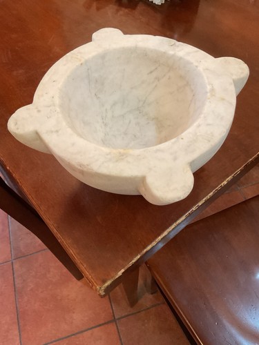 Mortaio marmo bianco antico - mortaio,