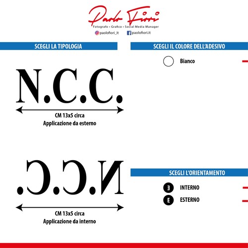 Adesivo ncc noleggio con - ncc,
