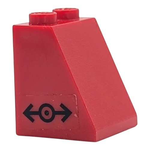 Lego pezzo diagonale rosso - pezzo,