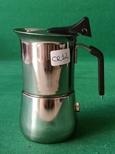 VECCHIA CAFFETTIERA ITALIANA VINTAGE VEV 1 UNA TAZZA ACCIAIO INOX 18/10. CR12