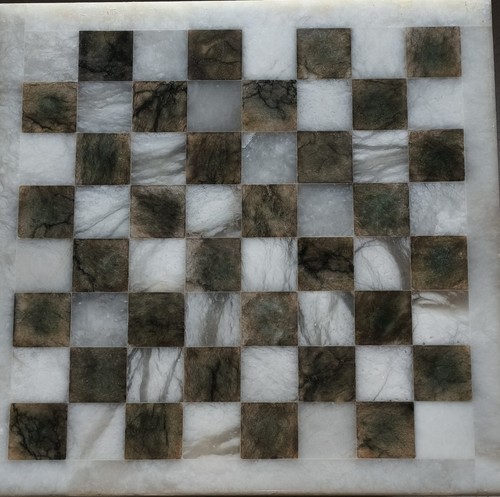 Scacchiera marmo bianco e - in,