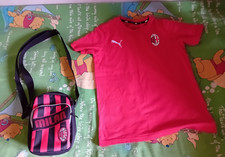 LOTTO MILAN CALCIO BORSELLO TRACOLLA PRODOTTO UFFICIALE + MAGLIETTA PUMA USATI