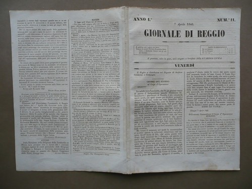 Giornale reggio aprile - di,