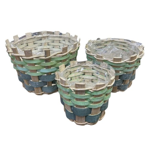 Set cestini rotondi - in, legno
